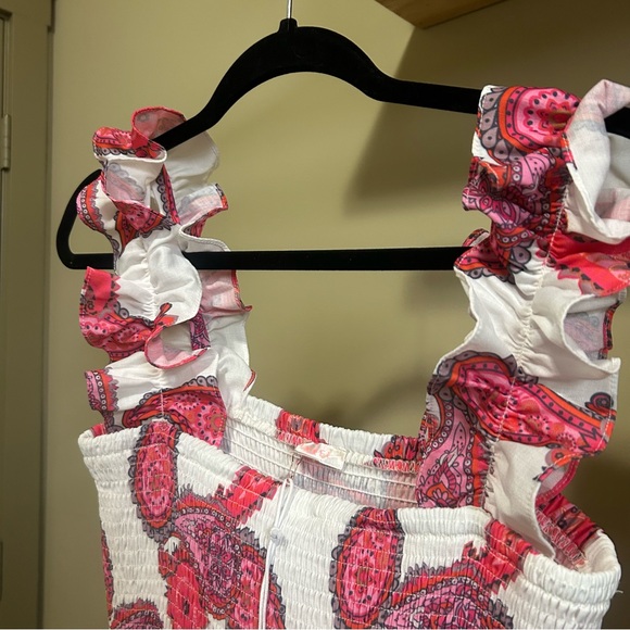 NWT Luxxel Paisley Scrunch Mini Dress - Large - Picture 3 of 8